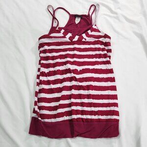 CANDY RAIN Red White Striped Tank Top